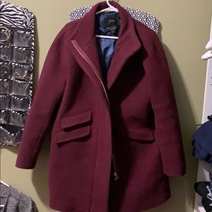 J Crew Cocoon coat in Italian stadium-cloth wool